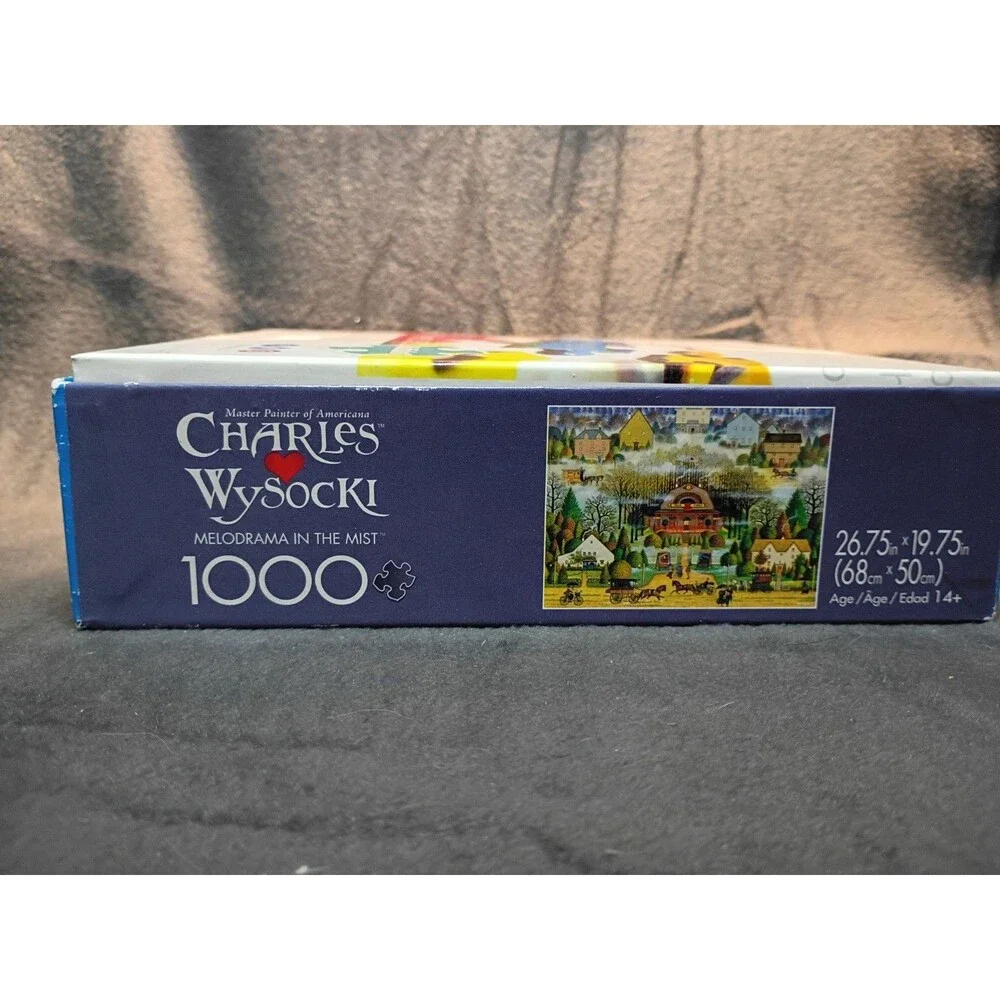 Charles Wysocki Melodrama in the Mist 1000 PC Puzzle Used Bagged Buffalo Games